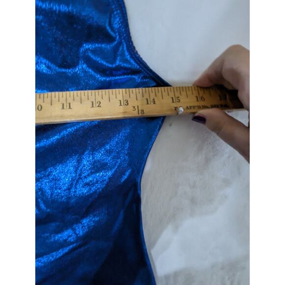 ZKQL Girls leotard Small Rhinestones Bust 30" And Hips 28" Unstretched preowned - Picture 4 of 7